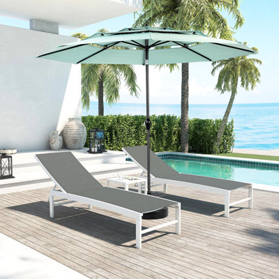Parasol en aluminium à 3 niveaux 10 pi - Jardin pour patio