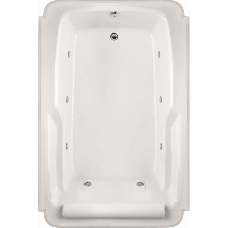 Atlandia 74'' L Bathtub, White, Matte Black