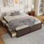 Structure de lit plateforme en bois avec 6 tiroirs -64180430