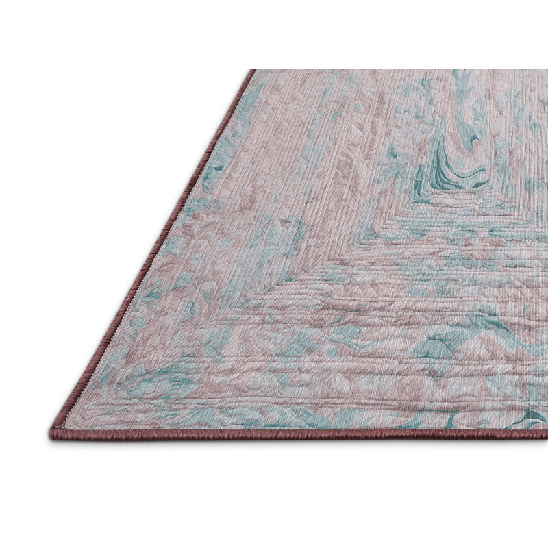 Tapis beige lavable à la machine, Carré 8 pi