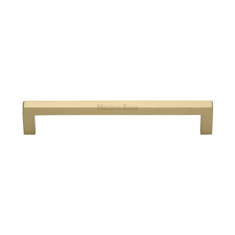 Heritage Brass Metro Heritage Cabinet Pull City Design, Satin Brass, 17cm L x 1cm W