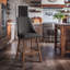 Tabouret de bar moderne en tissu, ensemble de 2-173843602