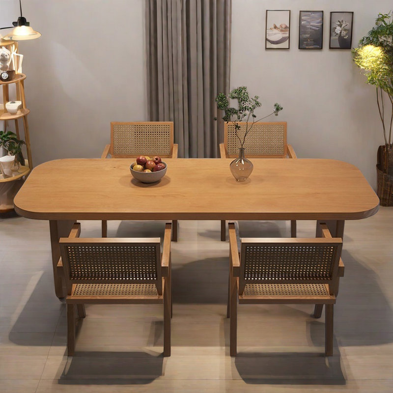 Modern simple solid wood dining table, 29.5"H x 70.8"L x 31.4"W