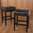 26.75" Backless Leather Counter Height Barstool