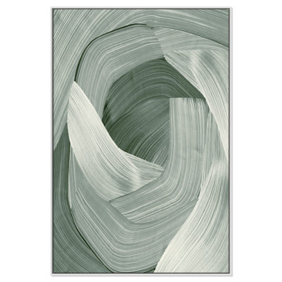 Wyn Enriched Emerald - Floater Frame Graphic Art Print on Canvas