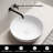 MonBlari 16" Round Solid Surface Bathroom Vessel Sink Matt White-120971855
