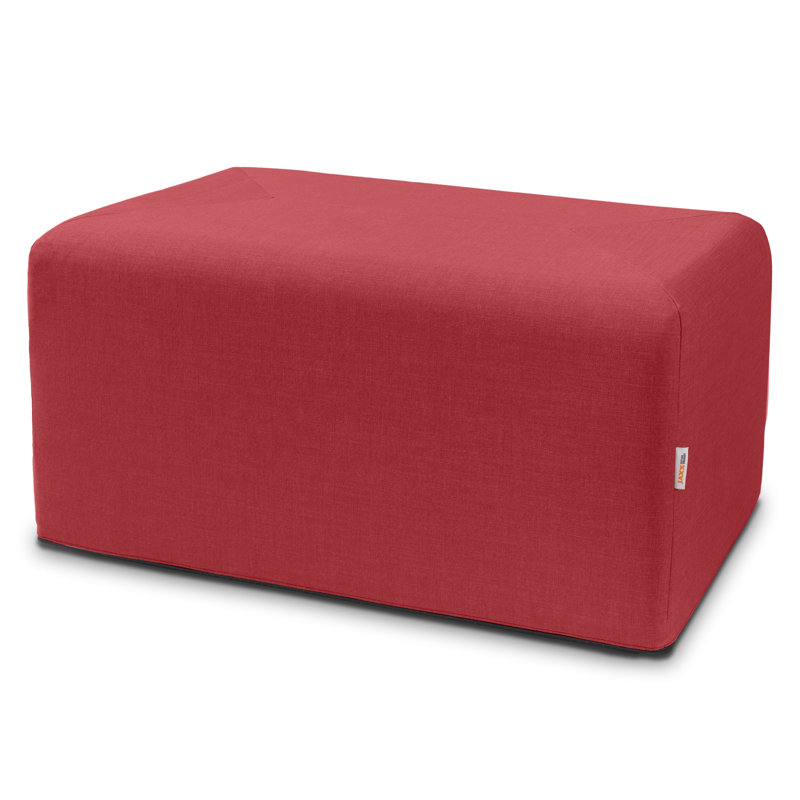 Repose-pieds Nashla Monroe, Rouge coquelicot, H 18 po x l 18 po x P 18 po