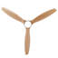 Ventilateur de plafond moderne en bois massif nickel brossé à 3 pales de 60 po avec lumière DEL, moteur DC et télécommande-503138028-503138029-503138002