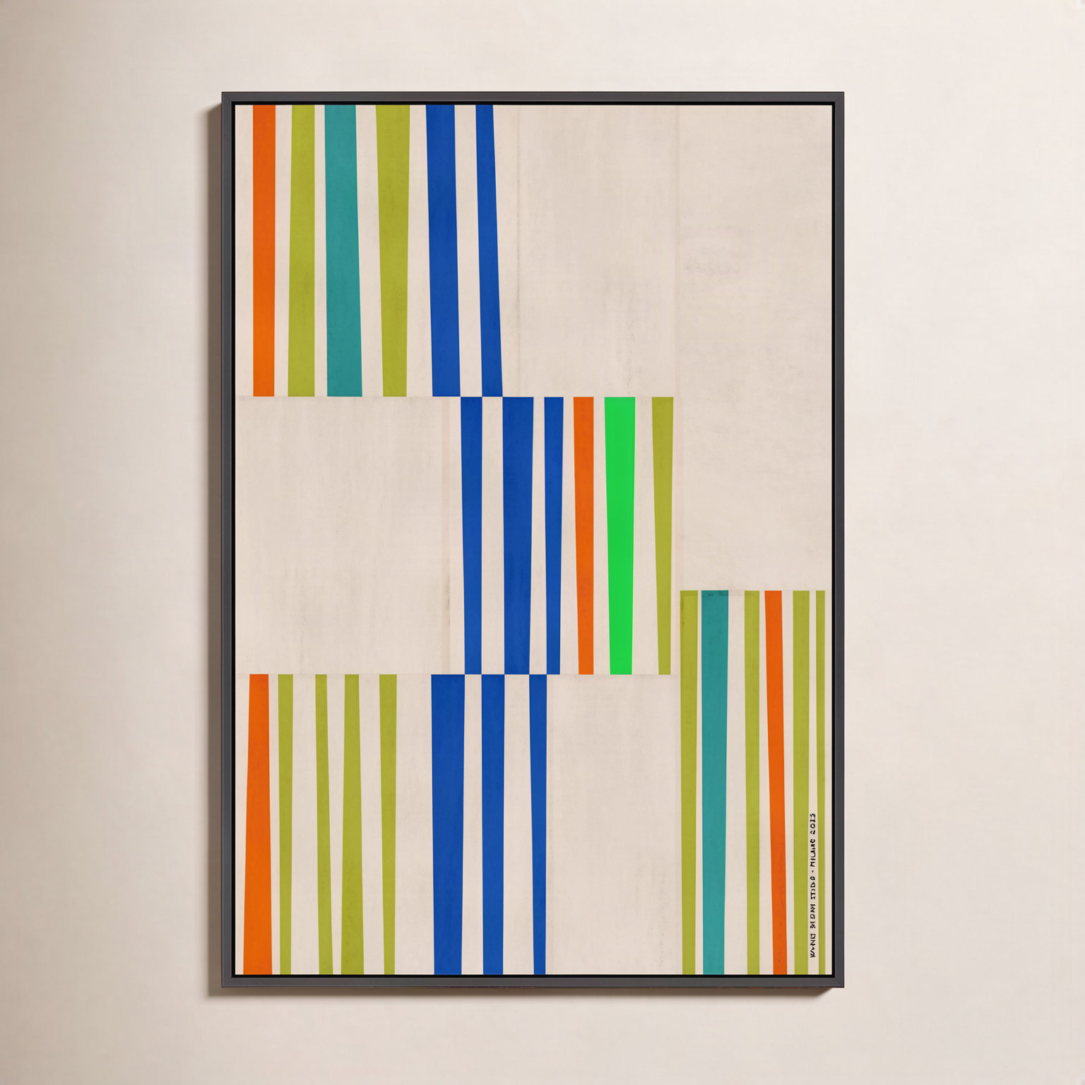 Charley "Abstract Assembly 1" Print, Black Canvas Framed, 30" H x 21" W