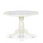 L'ensemble de salle à manger moderne 5 pièces se compose d'une table ronde et de 4 chaises de salle à manger Mid Century en bois avec dossier à lattes - Lin blanc-1752466851-1752466849-1778211453