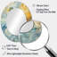 Miroir mural ovale bleu et orange Vintage Elegance III-1411697160