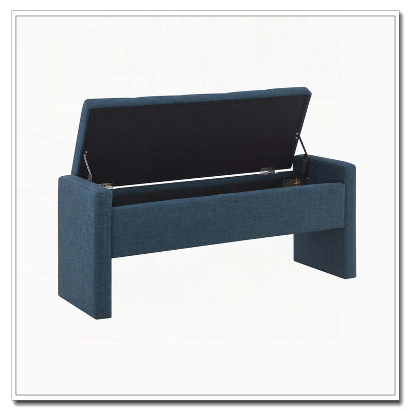 Banc de lit moderne avec rangement, Marine