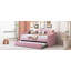 Lit de jour simple rembourré capitonné avec couchette, canapé-lit en velours avec ports USB et ports de charge de type C, aucun sommier nécessaire-1817235035