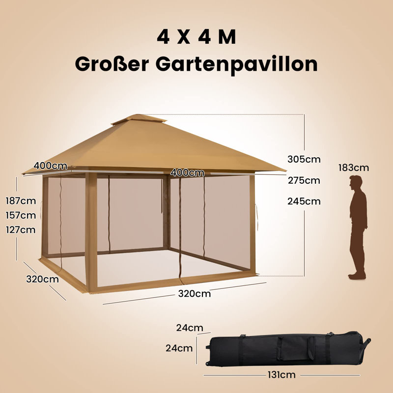 Pavilion Garden Pavilion Folding Pavilion, Brown