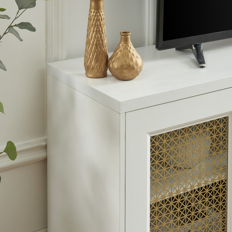 Crédence de rangement l 69,5 po Beene, Blanc