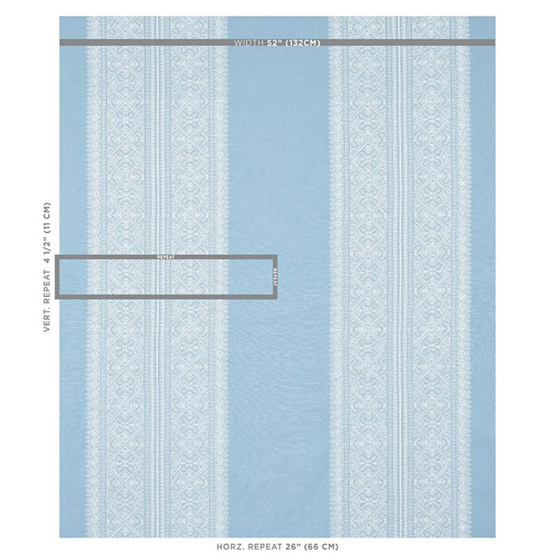 Toledo Embroidery Fabric, Chambray