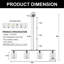 Luminaire suspendu linéaire en verre à intensité variable pour îlot de cuisine à 5 lumières de 5,9 po (l) à hauteur réglable-112011162-112011163-112136982