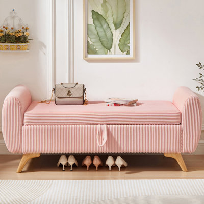 Upholstered Flip Top Storage Bench