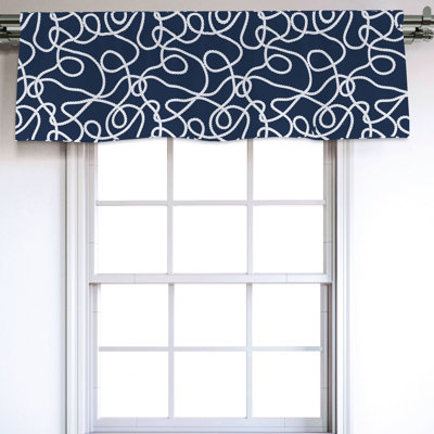 Sateen Abstract Ruffled Window Valance