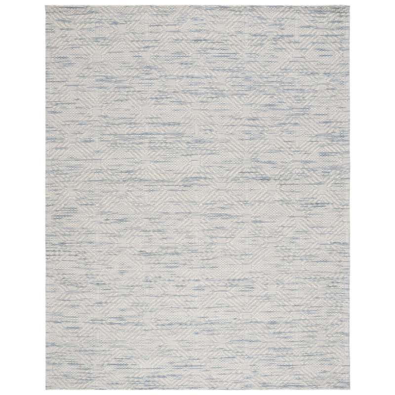 Marbella Hand Loomed Wool And Cotton With Latex Geometric Rug, Rectangle 8' x 10'