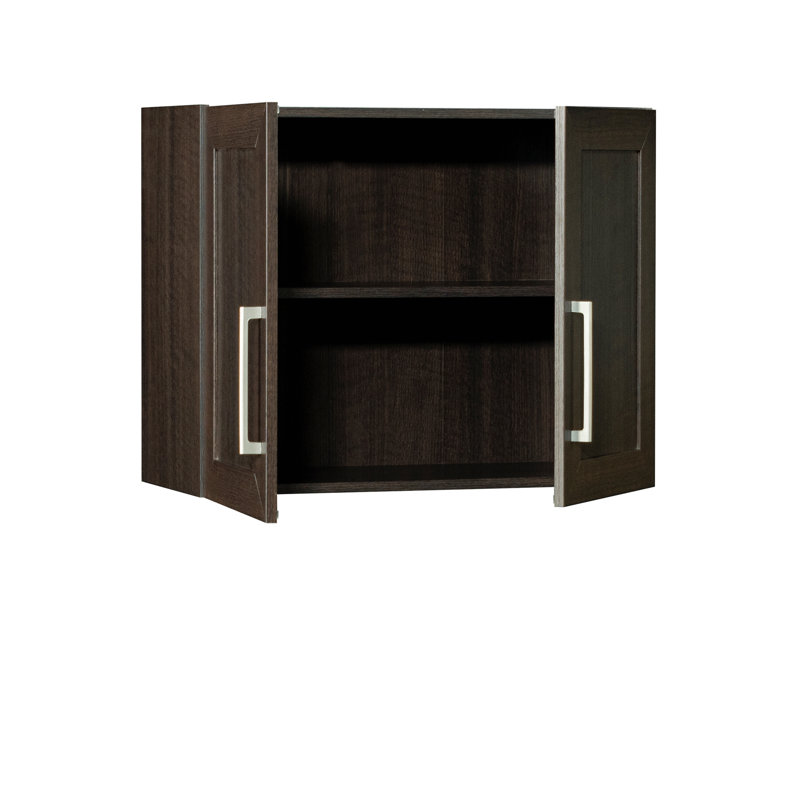 Armoire murale contemporaine, finition brune