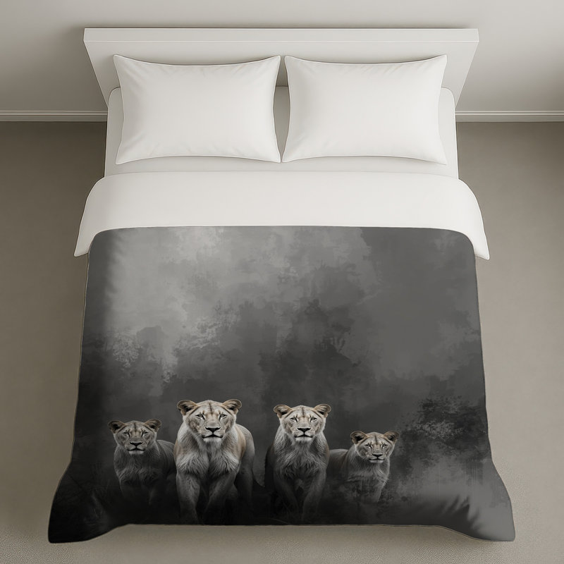 Housses de couette Lions, Grand lit