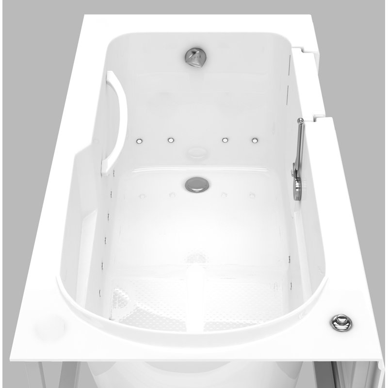 Stream 59.6'' x 30'' Walk-in Acrylic Bathtub, Right