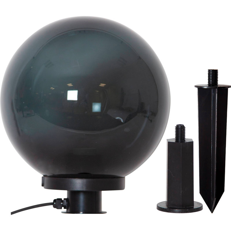 Elfy Black Plug-in Pathway Lights, 34cm H x 30cm W x 30cm D
