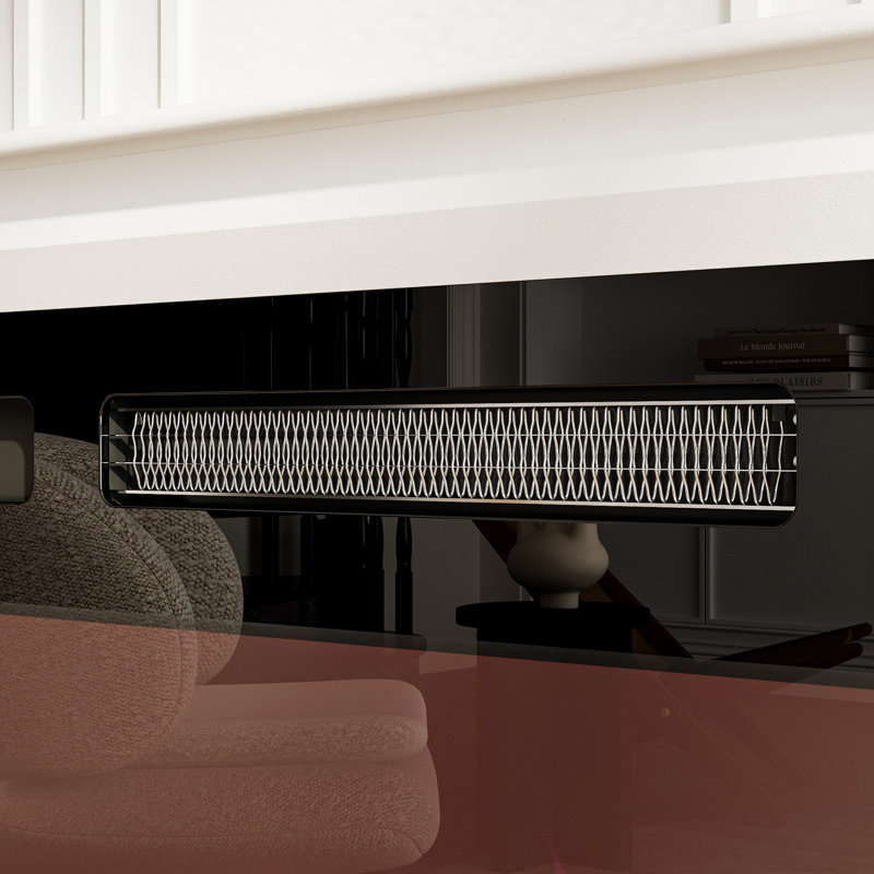 Modern 30-Inch Electric Fireplace With Remote