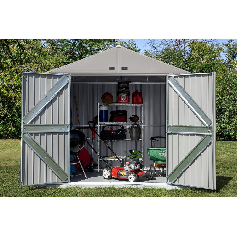 Remise de rangement en acier Elite, 8 x 6, gris froid