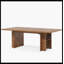 Table de salle à manger de 63 po en bois avec tablettes pour 6 à 8 personnes