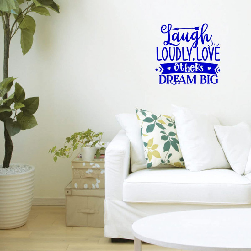 Text & Numbers Non-Wall Damaging Wall Decal, 20" H x 21" W, Blue