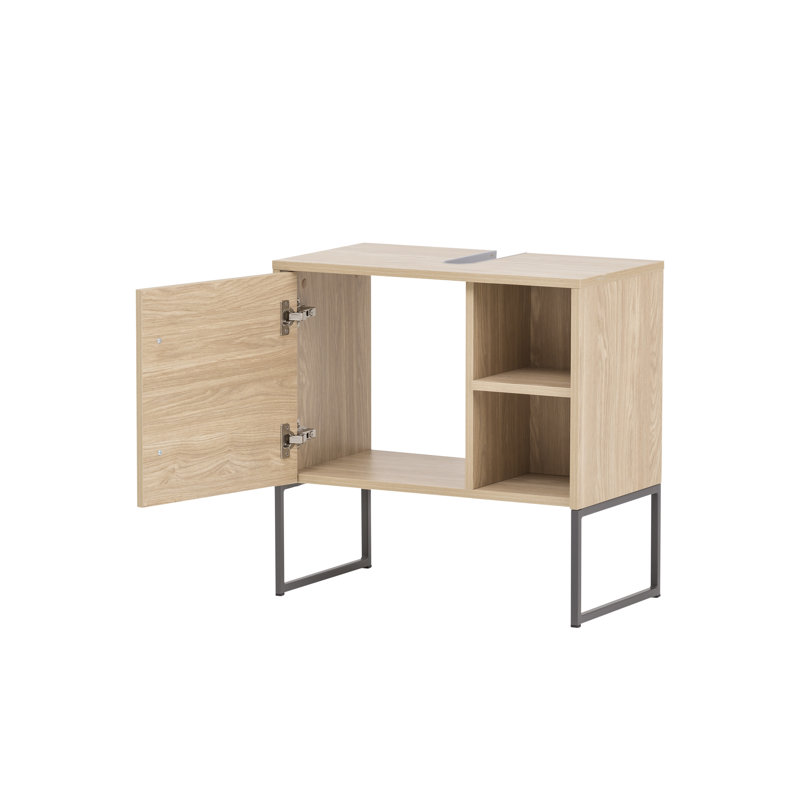 Limone 60.4cm Single Bathroom Vanity Base Only, Light Oak
