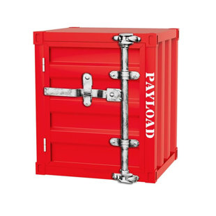 Bedside Table, Industrial Style Iron Lock Storage Bedside Table, Multifunctional Storage Cabinet, Living Room Bedroom Retro Style Storage Cabinet