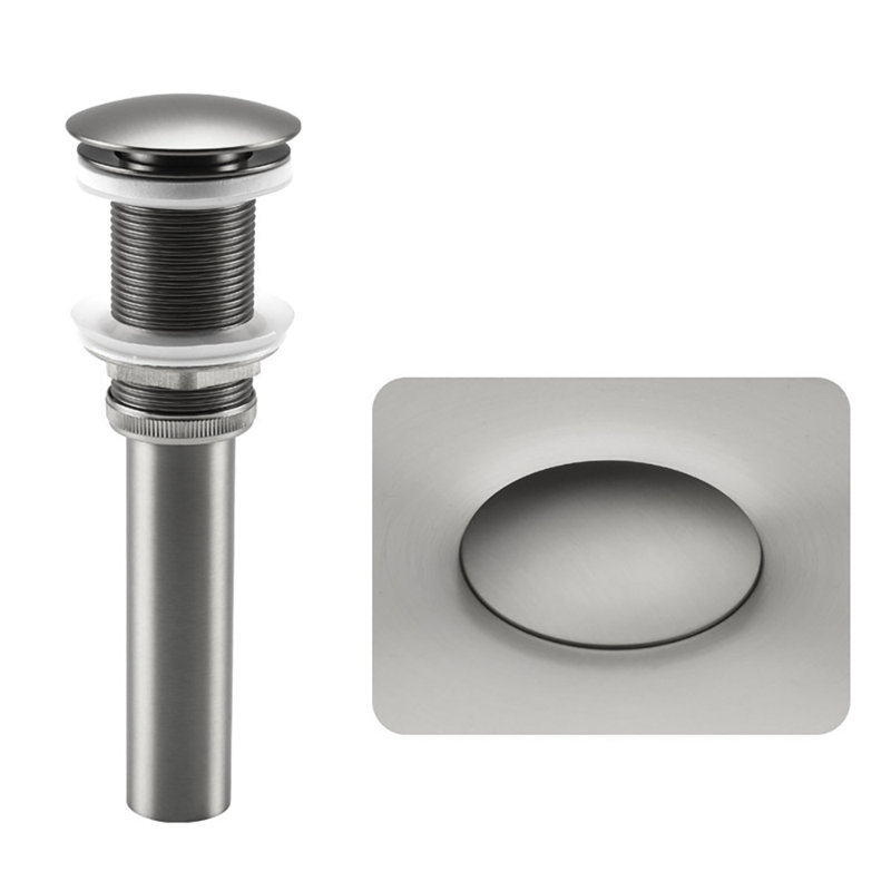 2.75'' Tall Stainless Steel Circular Freestanding Pedestal Bathroom Sink, Silver