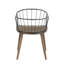 Fauteuil Spindle brun foncé