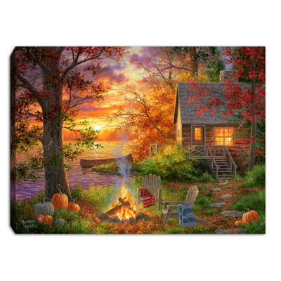 Coucher de soleil sur toile tendue 8 x 6 Sunset Serenity