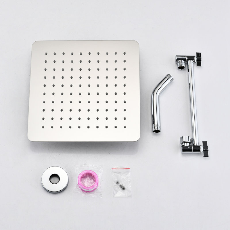 10" Square Shower Head With High - Stainless Steel, Showerhead Quality, Silver