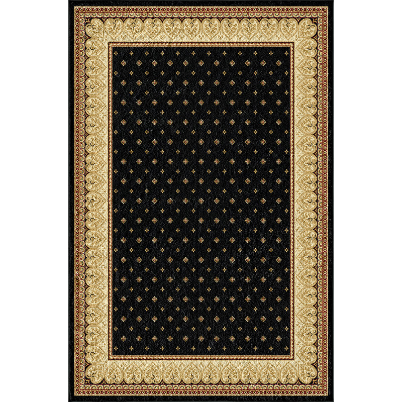 Tapis noir Aara, Rectangle 5 pi 3 po x 7 pi 7 po
