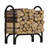 Aleyha 33'' W Metal Log Rack