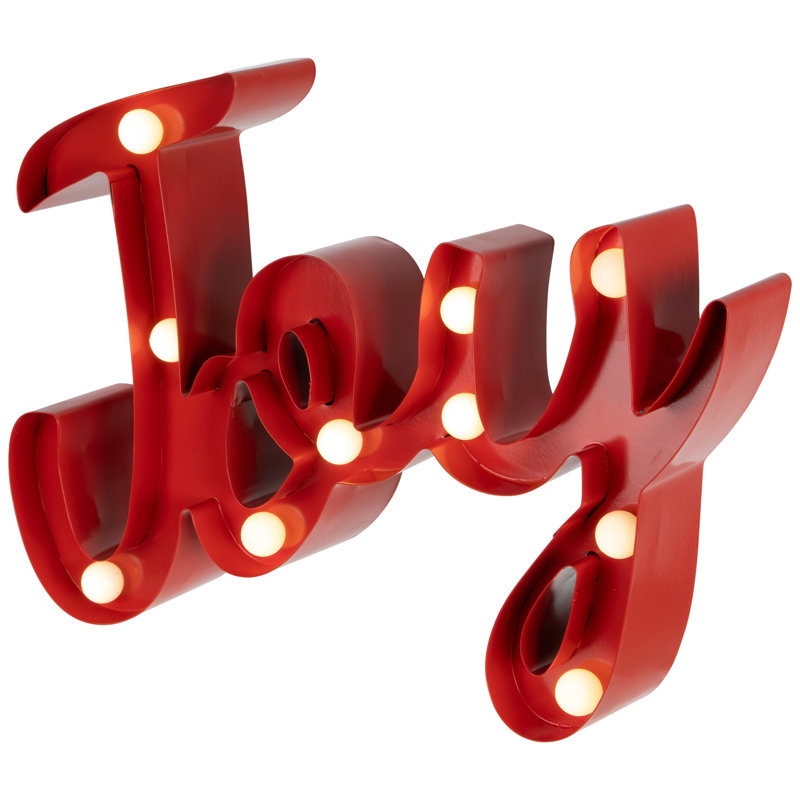 Décoration de Noël lumineuse «Joy» - 11,25 po
