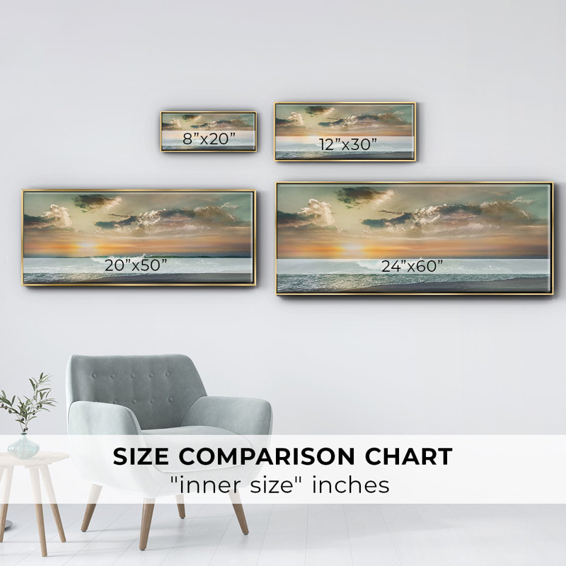Sundown- Framed Canvas, 8" H x 20" W
