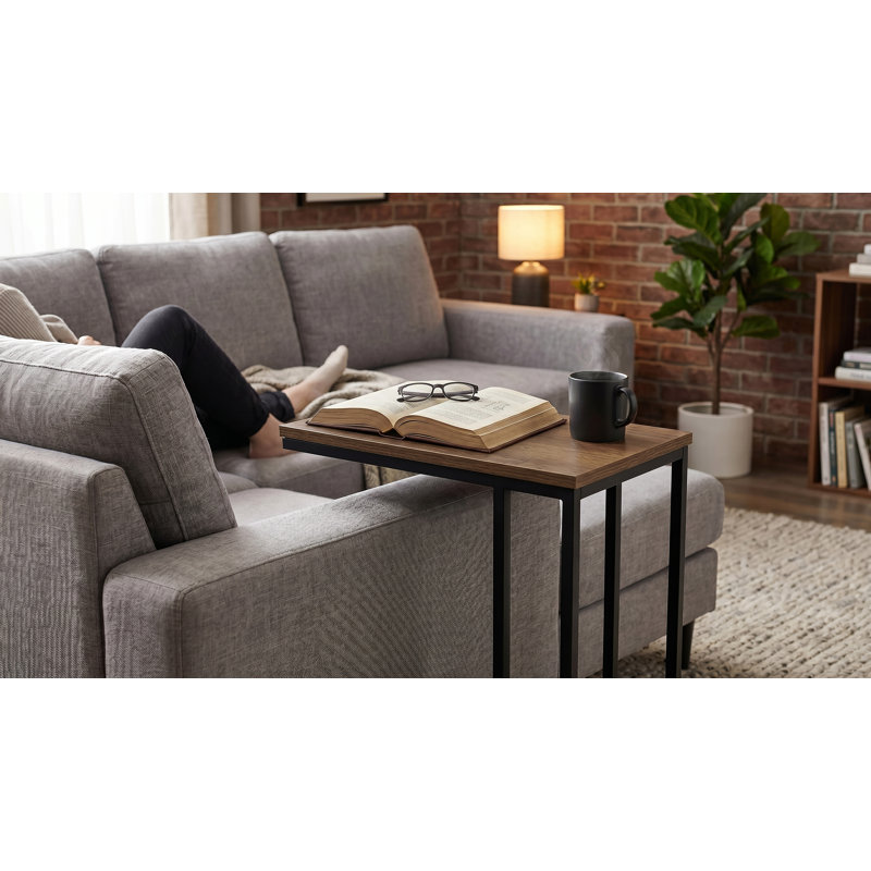 Algimantas Side Wooden Top Frame Table