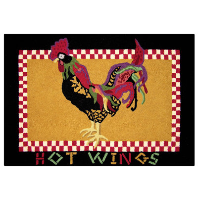 Tapis brun clair en laine Basie Hot Wings