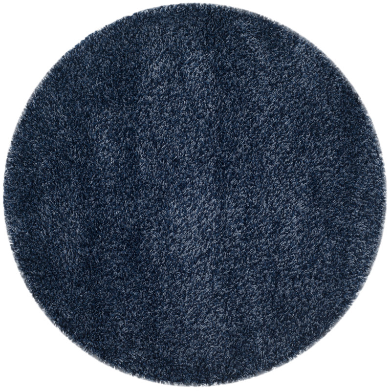 Assar Area Rug, Round 4', Navy
