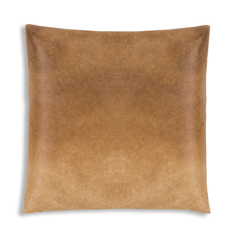Cloud9 Design Lagos Velvet Pillow 22"W x 22"L Square Accent Cushion with Luxurious Hide Texture and Decorative Detailing