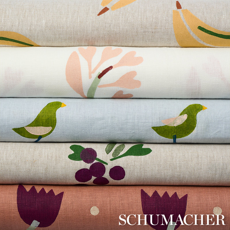 Schumacher X Caroline Z Hurley  Banana Stand Hand Block Print Fabric