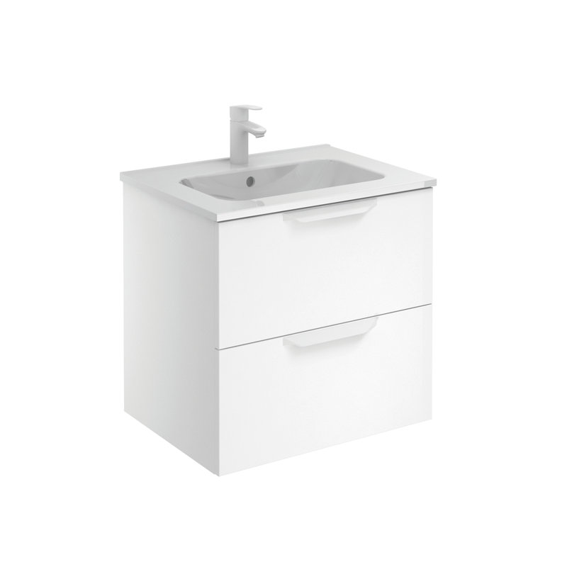 Ensemble de meuble-lavabo simple 24 po 24 po, Blanc mat