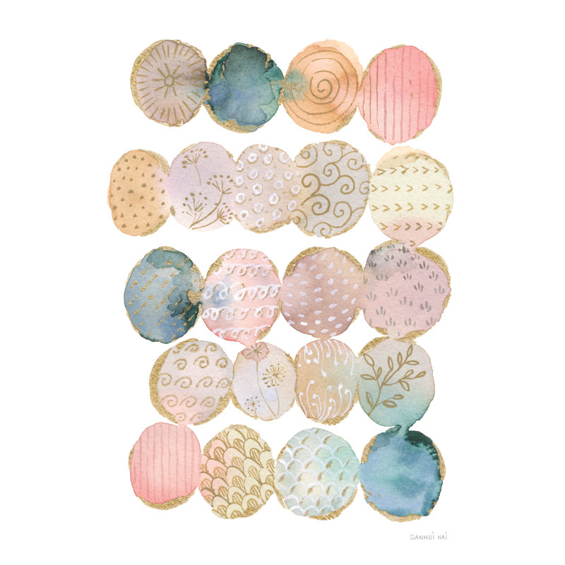 «Circle Stories II» par Danhui Nai - peinture sur toile tendue, H 30 po x l 20 po
