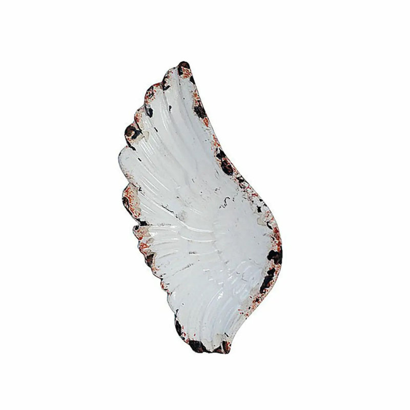 Iron Wing Tray in Rustic White Set of 2